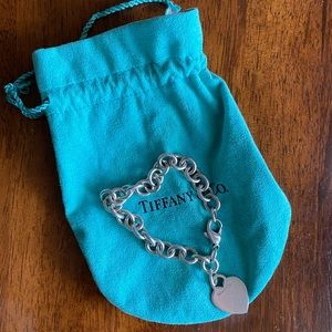 Tiffany & Co sterling silver heart bracelet